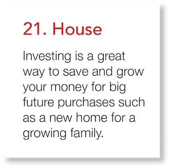 21  House Investing is a great way to save and grow your money for big future purchases such as a new home for a grow   